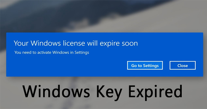 microsoft windows key expired