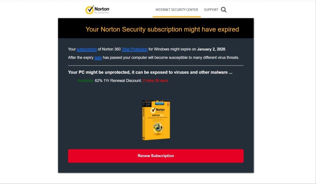 norton total protection spam