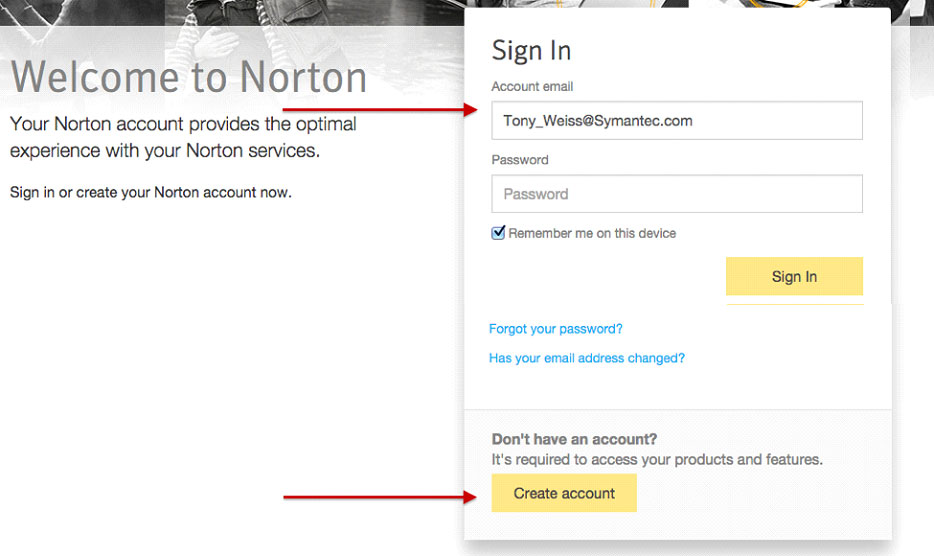 How do I sign in to my Norton Account?